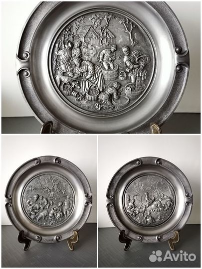 Тарелка сувенирная настенная олово Германия