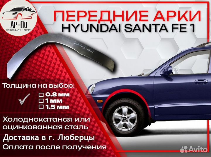 Ремонтные арки передние на Hyundai Getz