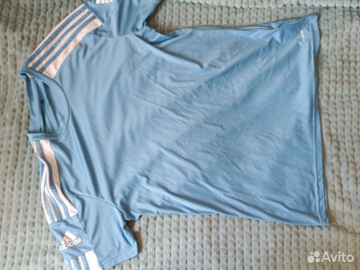 Футболка adidas performance голубая