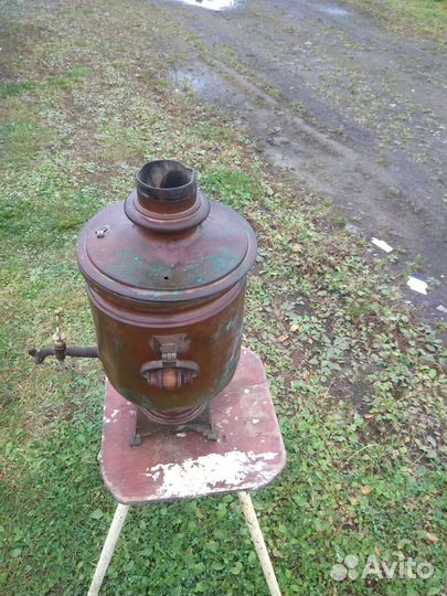 Самовар на дровах медный