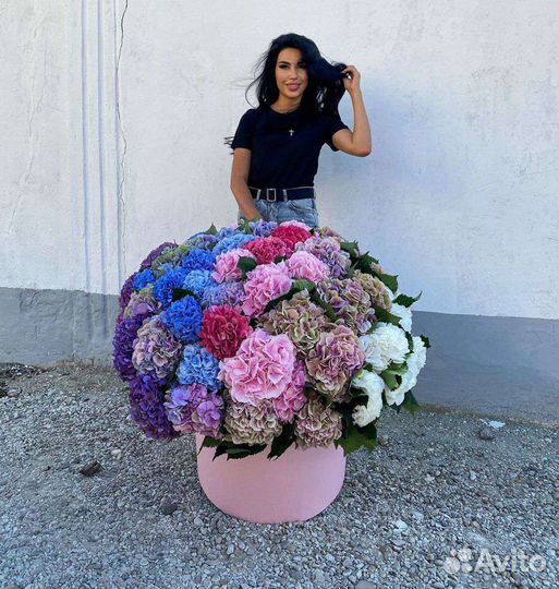 Гортензия в шляпной коробке