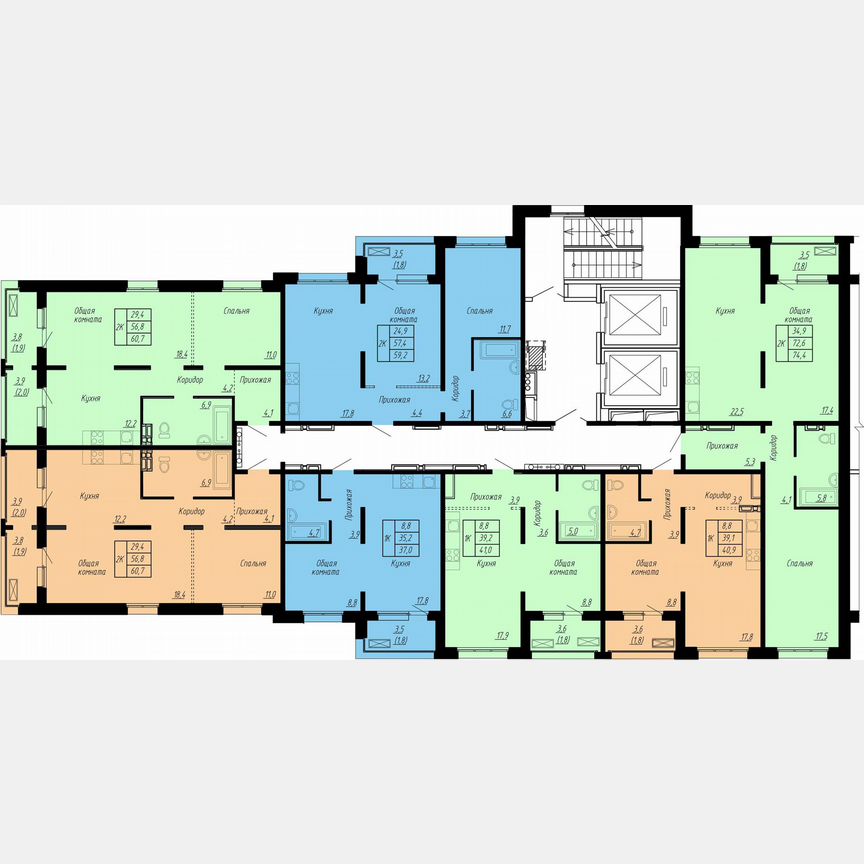 1-к. квартира, 37 м², 7/17 эт.