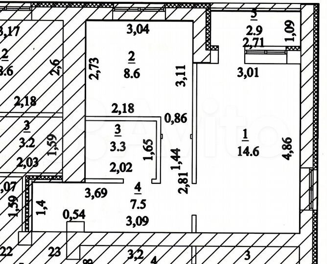 1-к. квартира, 34 м², 3/3 эт.