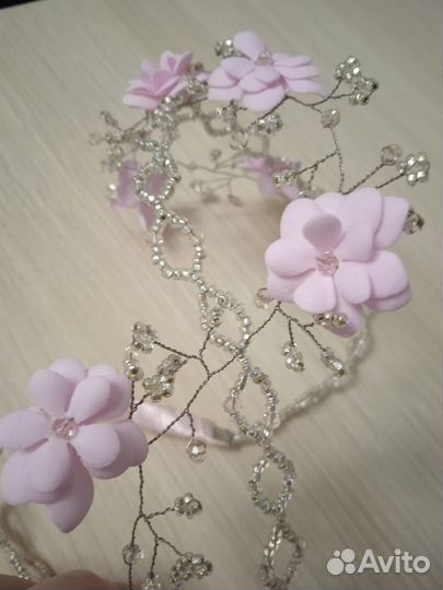 Повязка на голову из бисера