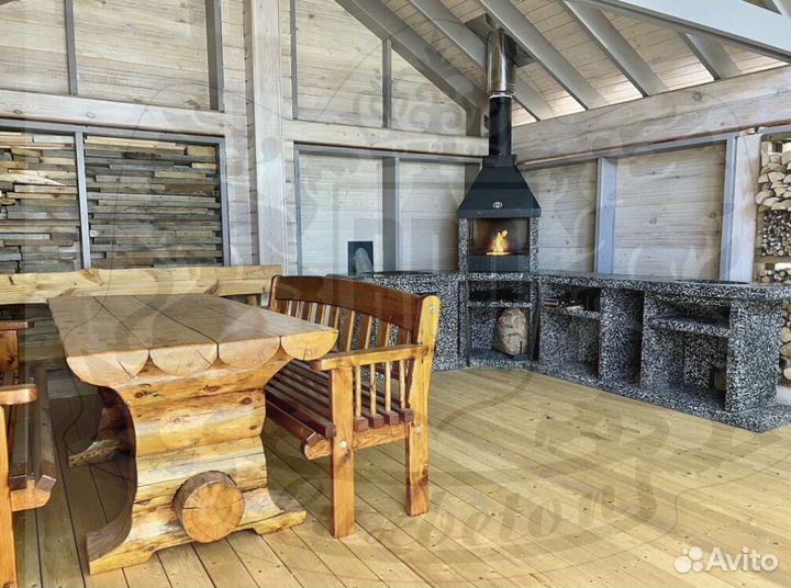 Барбекю зона без печника и раствора