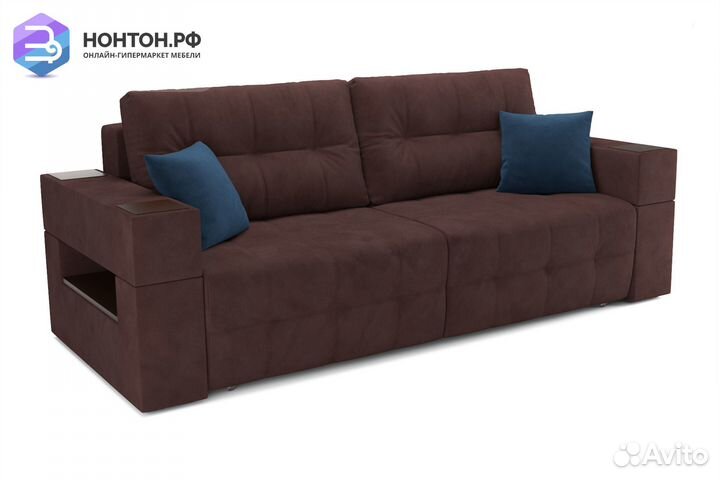 Диван еврокнижка Венеция коричневый