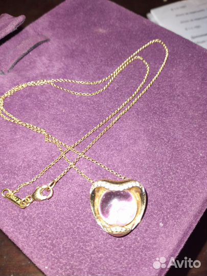 Кулон - золото, бриллианты, гималайский кристалл