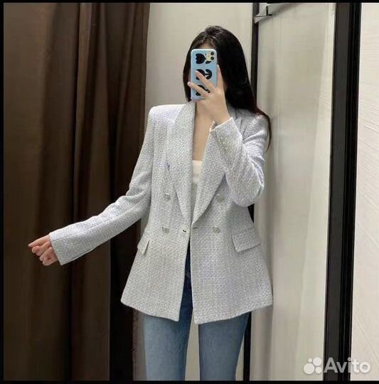 Твидовый жакет zara