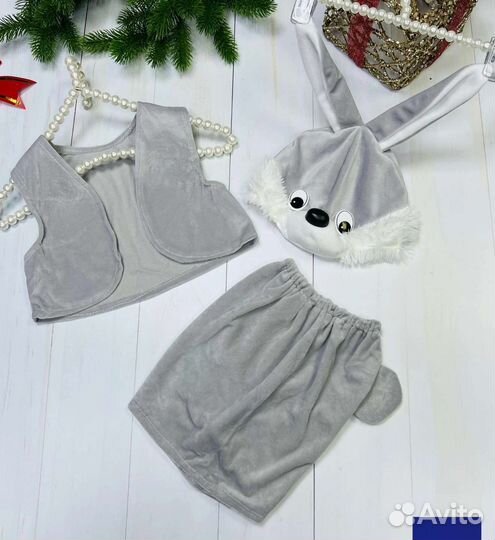 Новогодний костюм для мальчика зайчика