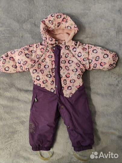 Зимний комбинезон для девочки 74
