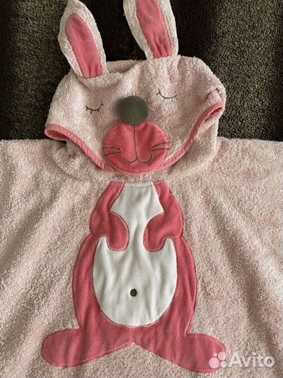 Махровое полотенце пончо детское