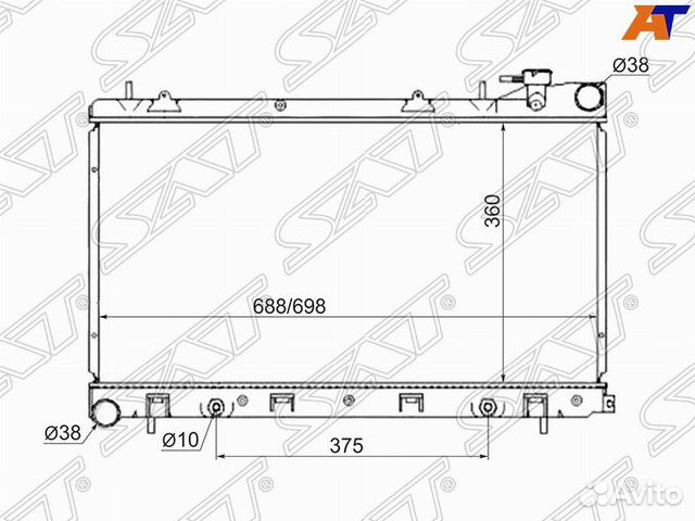 Радиатор охлаждения Subaru Forester SG