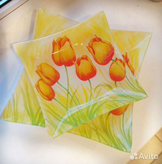 Салатник стекло набор 2 шт