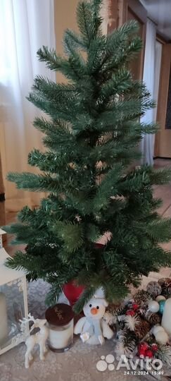 Ель искуственная литая+ пвх