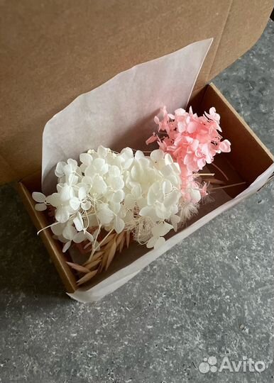 Набор сухоцветов нежно-розовый для творчества