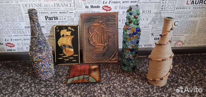 Декоративные панно, тарелки, бутылки