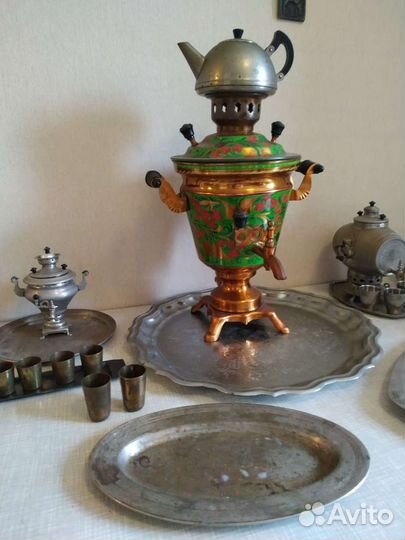 Самовар СССР хохлома сахарница поднос
