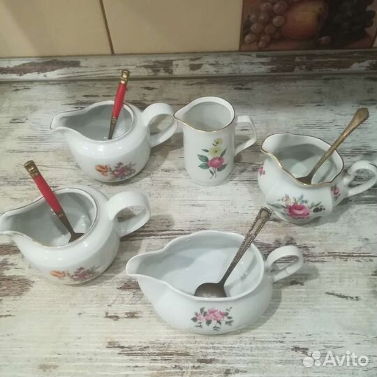 Соусники, сливочник,молочник,Bohemia и др.,винтаж