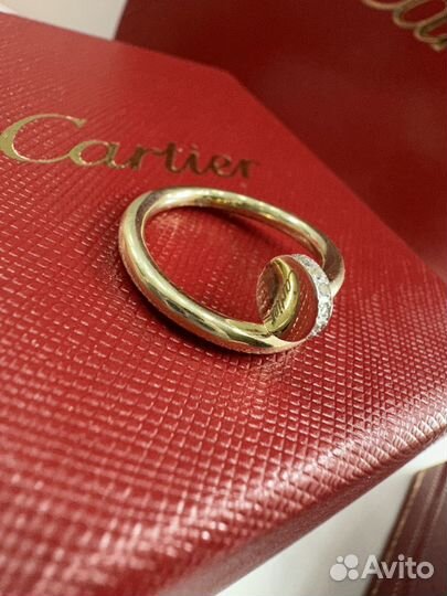 Золотое кольцо cartier гвоздь