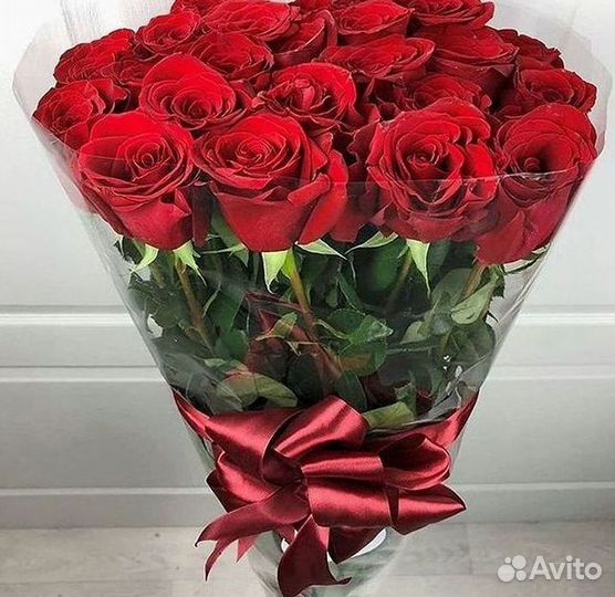 Розы высокие Доставка цветов