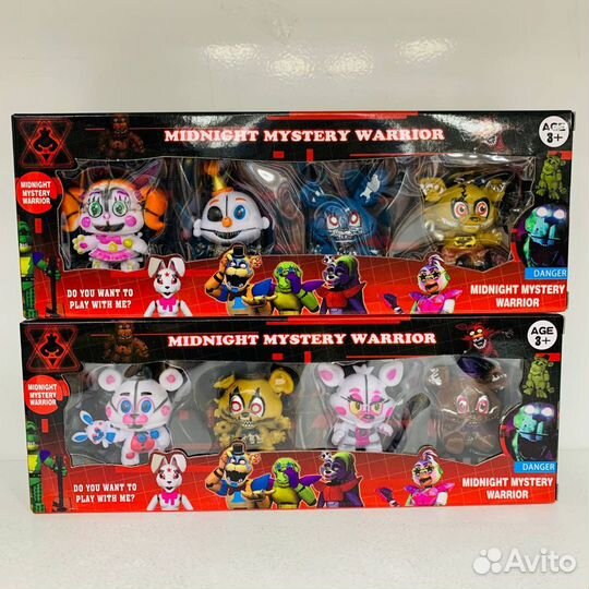 5 ночей с Фредди (аниматроники). фигурки 4в1