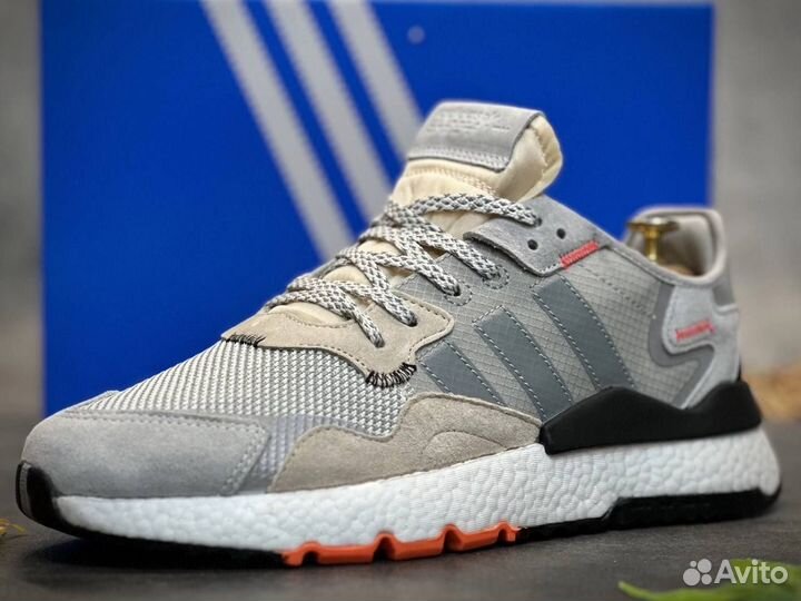 Adidas nite jogger светло-серые разм. 41