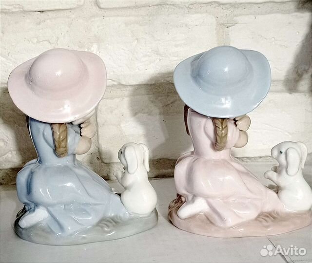 Фарфоровые статуэтки девочка, ангел