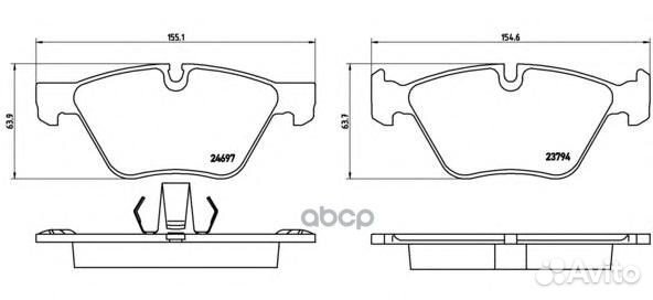 Колодки торм.пер. BMW E 60/E61 2.0/2.5 D 7/03