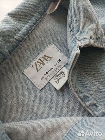 Джинсовая рубашка Zara 4-5 лет