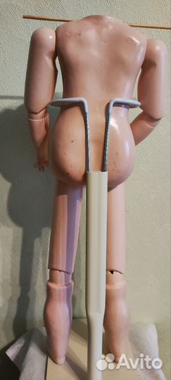 Тело антикварной немецкой куклы 49 см, лунка 5 см