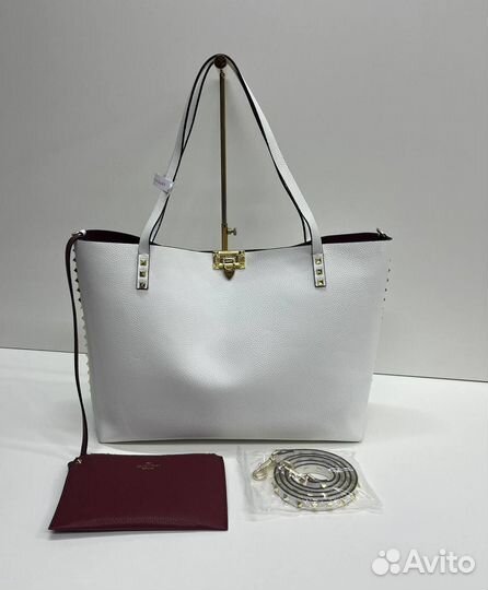 Сумка женская натуральная кожа Valentino шопер