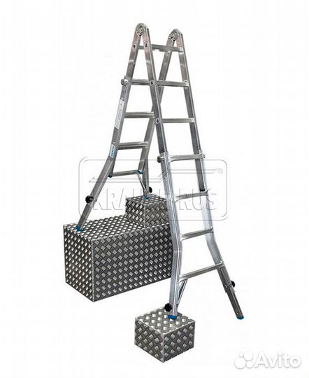 Шарнирная стремянка-трансформер Krause stabilo 4х5