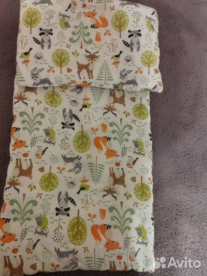 Комплект в коляску подушка матрас одеяло