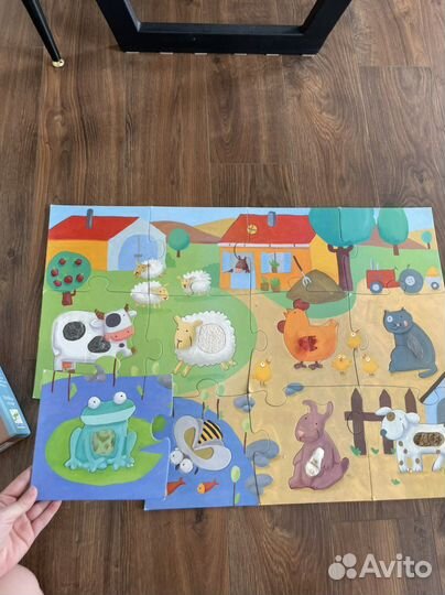 Djeco Гигантский тактильный пазл