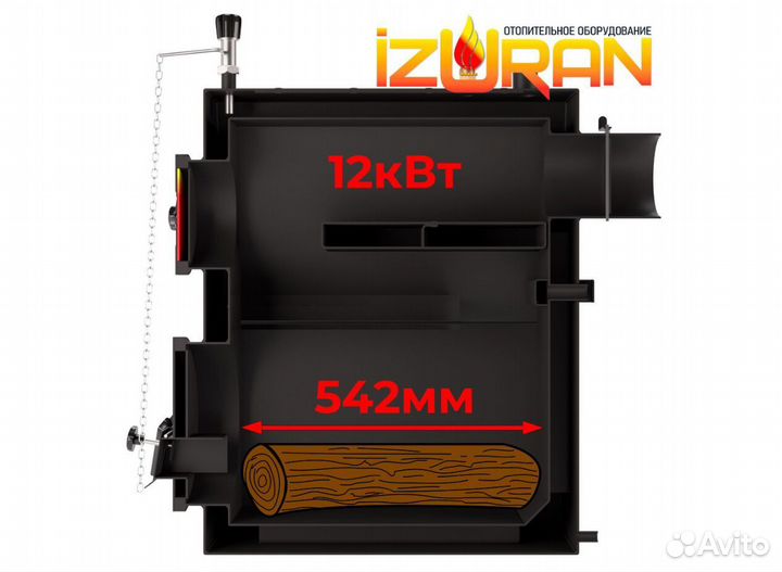 Котел твердотопливный