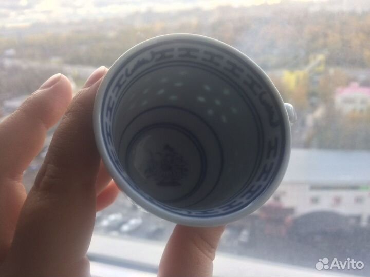 Кофейные чашки. Рисовый фарфор, старый Китай 6 шт