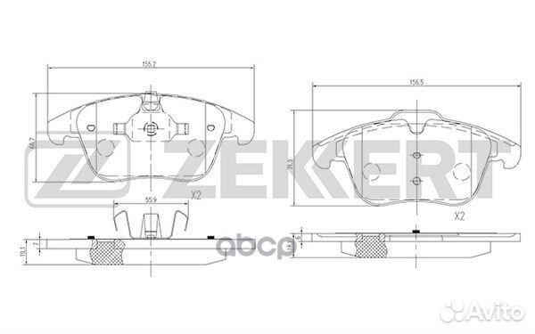 Колодки передние Ford/Zekkert/ BS1128 Zekkert
