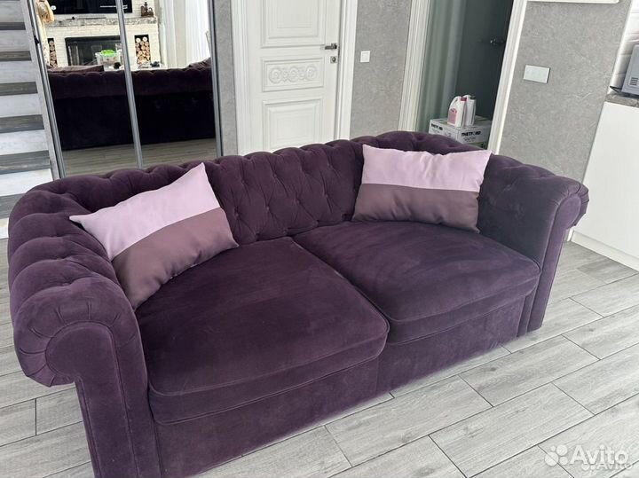 Диван честер раскладной в подарок шторы