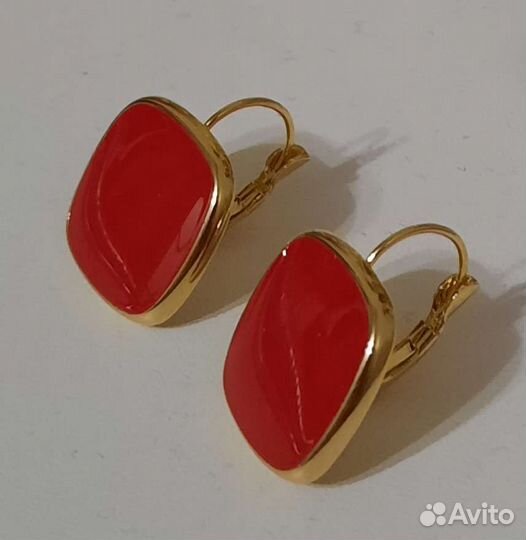 Серьги квадратные