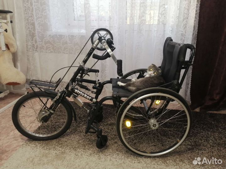 Велоприставка для инвалидной коляски