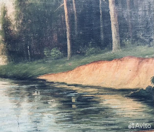 Старинная картина холст, масло