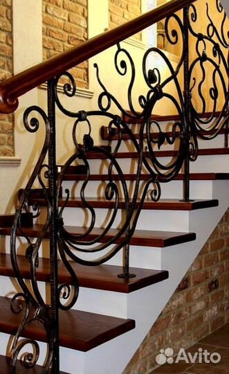 Лестница на металлическом каркасе дизайн 4064