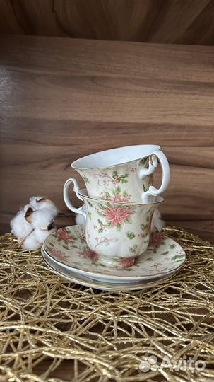 Чашки с блюдцами фарфор Б/У
