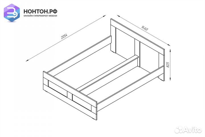 Кровать двуспальная Сириус белая с ящиками