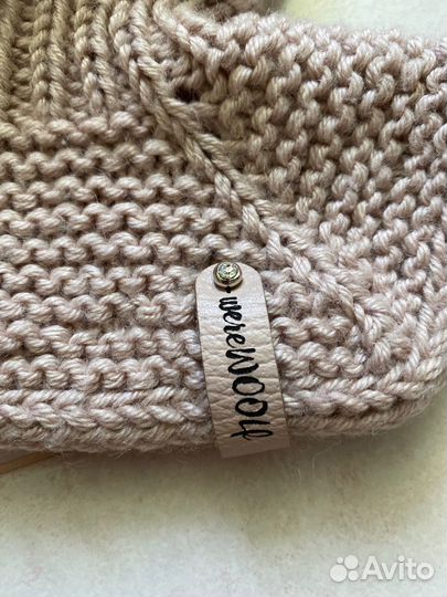 Шапка-шлем, варежки, носки на зиму р46-48