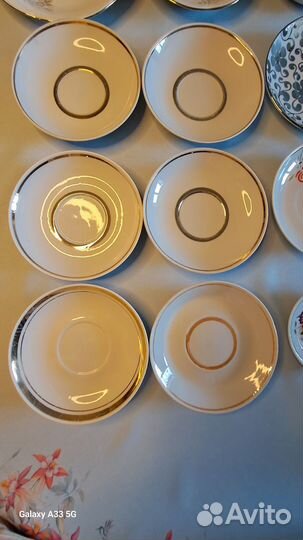 Блюдце и тарелки, фарфор СССР