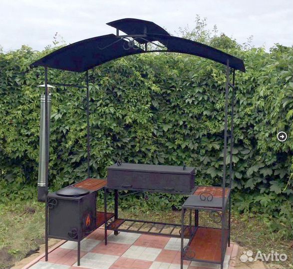 Мангал с печью
