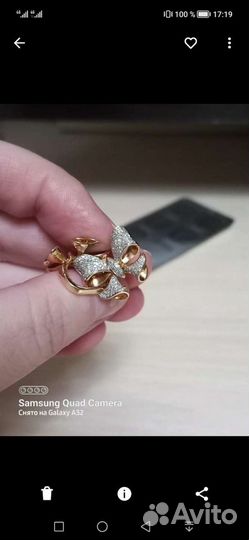 Золотые серьги с бриллиантами