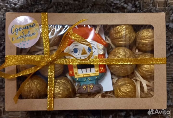 Щелкунчик + золотые орехи Подарок на Новый год