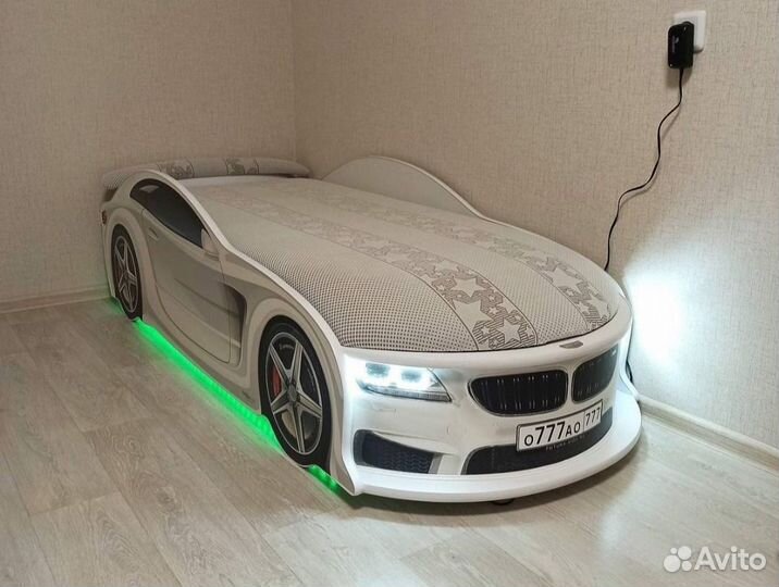 Кровать машина со встроенным матрасом